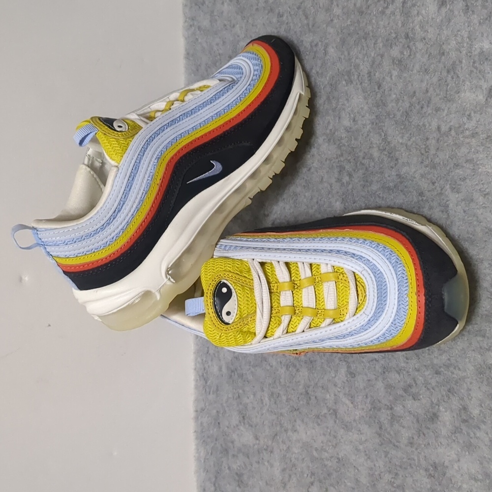 NIKE Air Max 97 “Set To Rise” Off Noir Orange DV2195-001 GS 5.5Y Shoes Women 7 - Picture 5 of 9